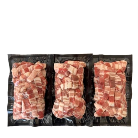 [싱싱배송] 미박삼겹살/오겹살 큐브 1kg/EA 구이용,찌개용,볶음용