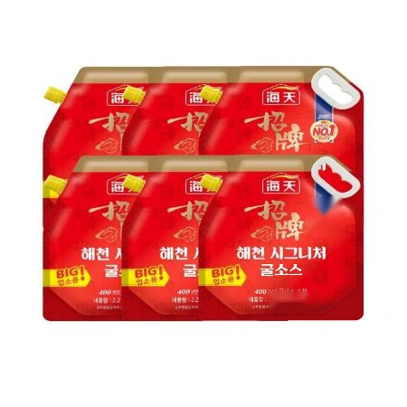 [박스판매]해천 시그니처 굴소스 스파우트팩 2.2kg x6개입 굴추출물농축액 84%