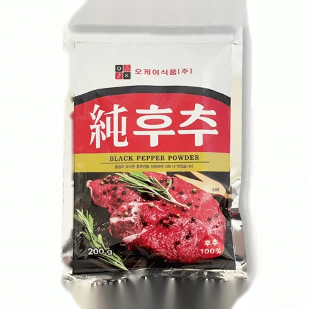 오케이 순후추 100% 흑후추분말 후추 가루 200g