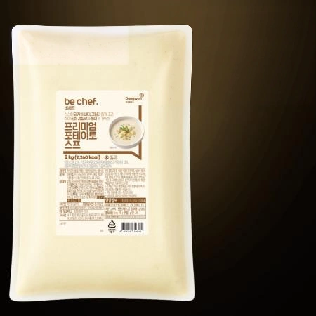 [D-2주문] [5개] 비셰프 프리미엄 포테이토스프 2kg 냉동 감자스프 크림스프 양식스프