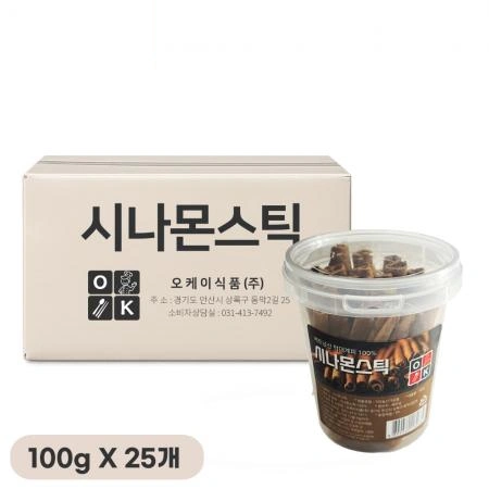 오케이 시나몬스틱 100g, 25개입