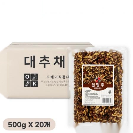 오케이 당도높은 대추채 500g, 20개입
