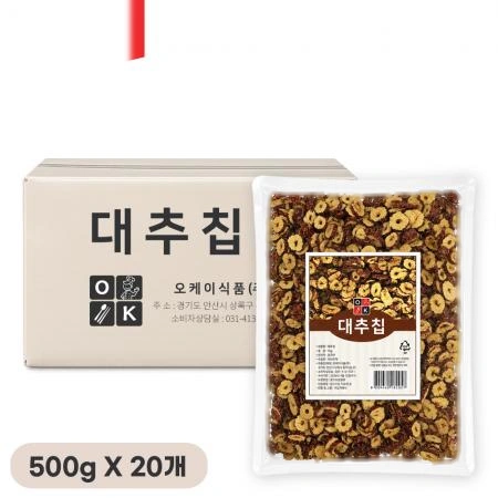 오케이 당도높은 대추칩 500g, 20개입