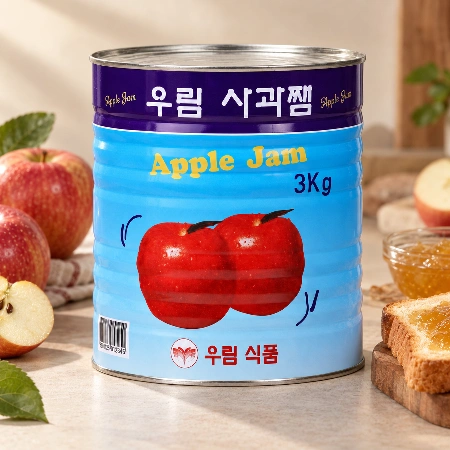 우림식품 사과잼 3kg 업소용 대용량 국산사과