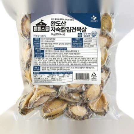(D)전복살(국내산/냉동/자숙/내장포함/22-25미/1kg)EA