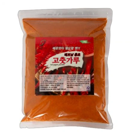 베트남 홍초 아주매운맛 고춧가루 고운 소스 중식용 1kg [ 고추가루 매운 얼얼한 ]