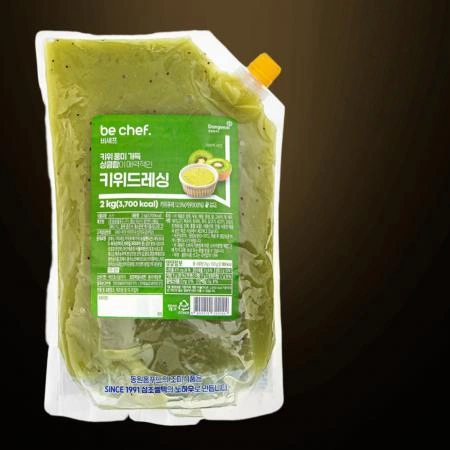 [5개/무료배송] 비셰프 동원 키위드레싱소스 2kg 냉장 샐러드드레싱 과일드레싱 업소용