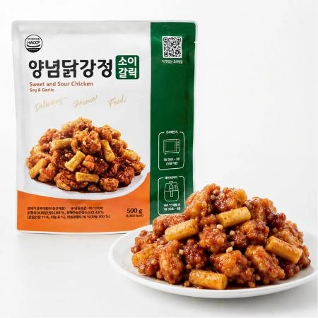 양념닭강정 소이갈릭 500g 닭강정 (제한)