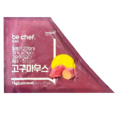 [10개] 비셰프 뉴고구마무스 1kg 냉장 고구마크러스트 고구마엣지 피자토핑