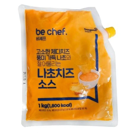 [10개] 비셰프 비쉐프 나초(나쵸)치즈소스 1kg 냉장 나쵸칩 딥핑소스