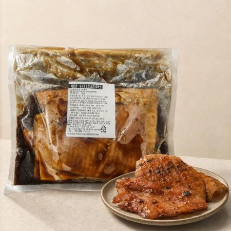 ★초특가★ 돼지등심껍데기 벌집 1kg 갈비맛 돼지껍데기 칼집 국내산 냉동