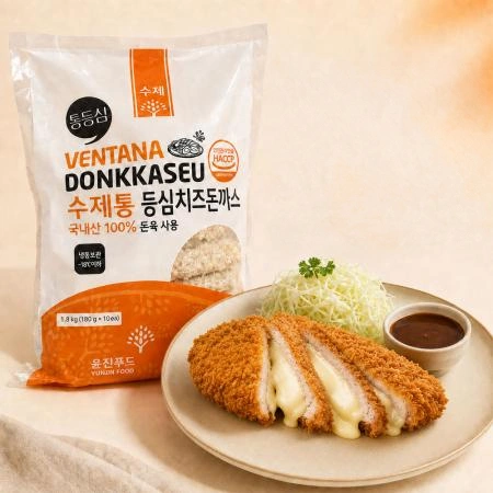 ★초특가★ 수제 통등심치즈돈까스 1.8kg (180g*10개입) 냉동 치즈돈까스 돈가스