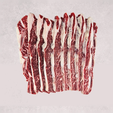 ♥정육특가♥ 소LA갈비(UN, 1.2cm슬라이스, 미국산, 냉동 1Kg/EA) 구이용