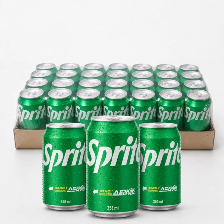 ★공산 핫★ 스프라이트 [뚱캔 / 박스판매 / 업소용] 355ml*24ea box