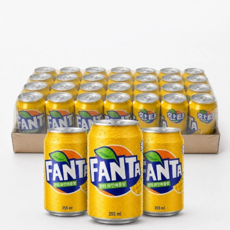 ★공산 핫★ 코카콜라 환타 파인 [뚱캔 / 박스판매 / 업소용] 355ml*24ea box