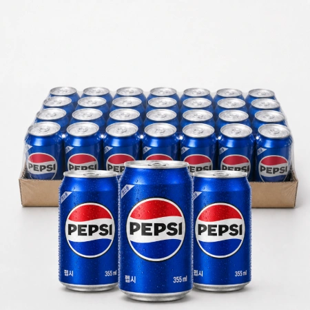 ★공산 핫★ 펩시콜라 [뚱캔 / 박스판매 / 업소용] 355ml*24ea box