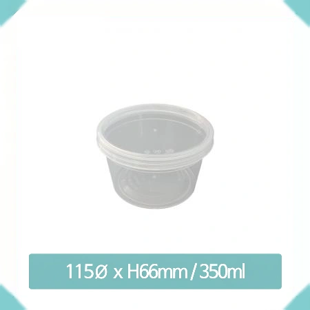 TY사출원형용기 스크루115파이 중 투명360세트