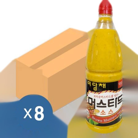 미담채 머스타드 소스 2kg 8개 1박스