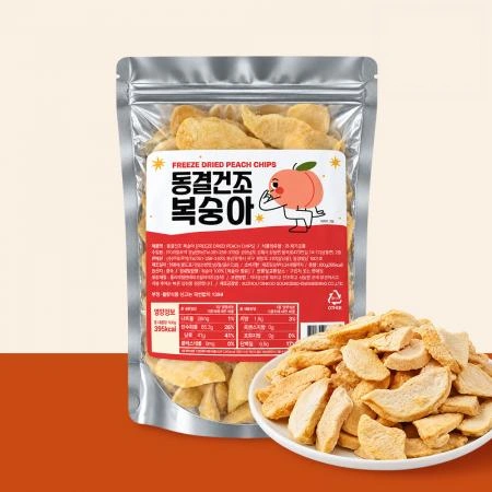 [지퍼백] 프리미엄 동결건조 황도칩 100g