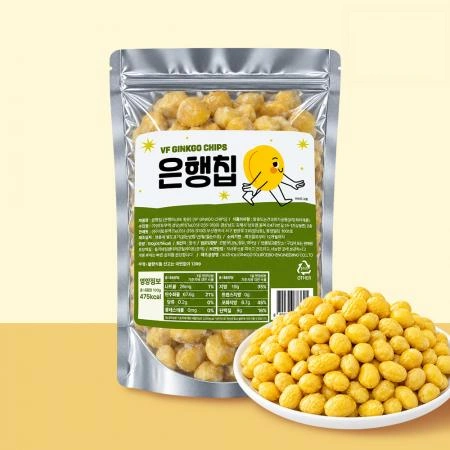 [지퍼백] 프리미엄 저온유탕 은행칩 100g
