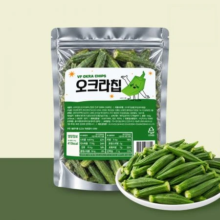 [지퍼백] 프리미엄 저온유탕 오크라칩 100g