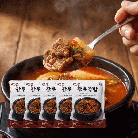 농우 바르담 얼큰한우국밥 600g x 5개