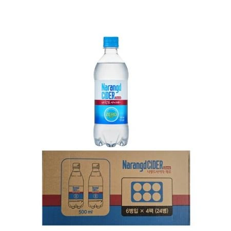 나랑드사이다 제로 500ml, 24pet