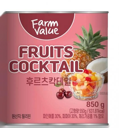 ♥신상품 초특가♥ (교차출고) 팜밸류 후르츠칵테일 850G 필리핀 오리지날