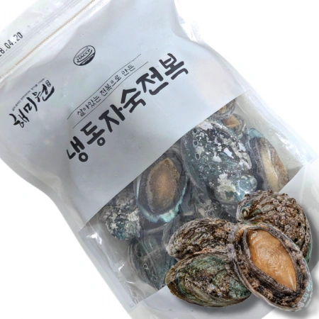 냉동자숙전복 피전복 25미 800g 완도산