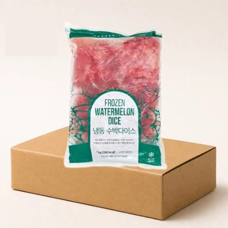 글로벌 냉동 수박다이스 1box (1kg x 10개)