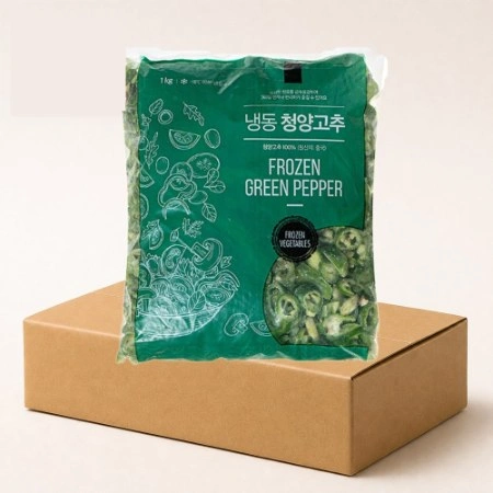 글로벌 냉동 청양고추 1box (1kg x 10개)