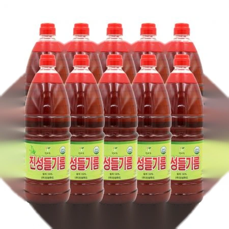 진성푸드 신비로 진성 들기름 1.8L X 10개 1박스