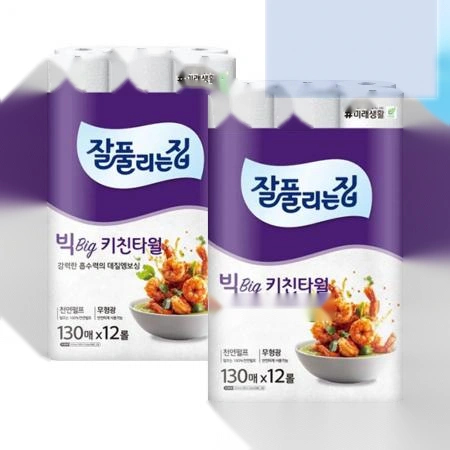 잘풀리는집 키친타올 빅 130매 12롤 X 2개