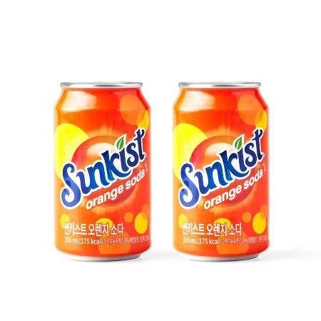 광동 썬키스트 오렌지소다 355ml x 24캔