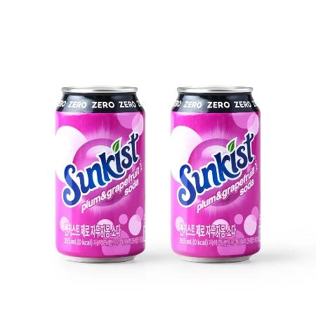 광동 썬키스트 제로 자두자몽소다 355ml x 24캔