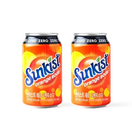 광동 썬키스트 제로 오렌지소다 355ml x 24캔