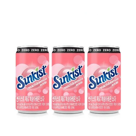 썬키스트 제로 복숭아레몬소다 190ml x 30캔