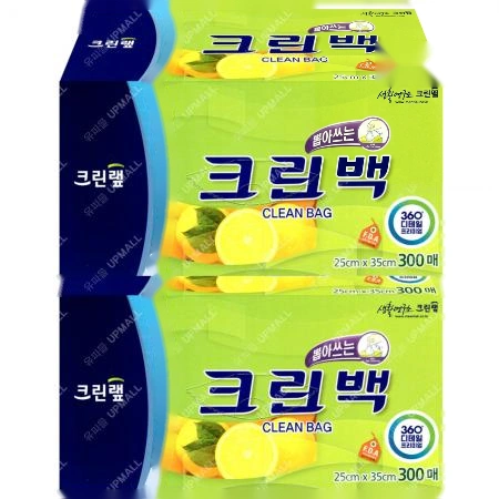 크린랲 뽑아쓰는 크린백 25x35 (중) 300매x2개