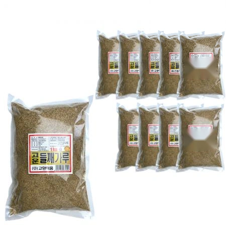 [고향] 고운 들깨가루 1kg x 10봉 [ 고소하게 볶은 들깨 껍찔째 갈아넣은 ]