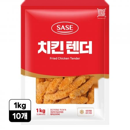 [10개/무료배송] 사세 치킨텐더 1kg 냉동 케이준 샐러드용 안주용