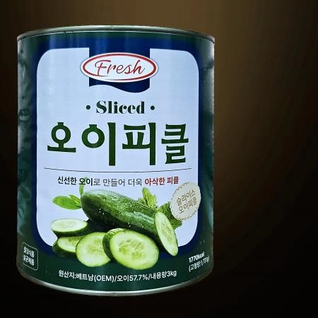 [6개/무료배송] 그리너리 주름 오이피클 슬라이스 대용량 3kg