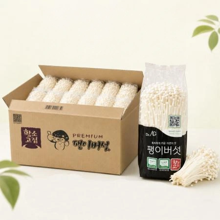 황소 팽이버섯 5kg(국내산) 팽이 버섯
