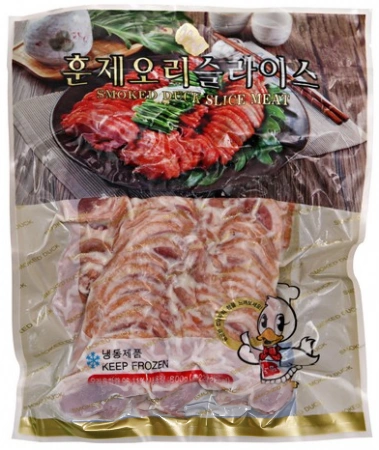 삼아 훈제 오리 슬라이스 800g (냉동) 스모크 고기 구이 바베큐 요리 안주 반찬 야식