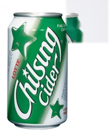 칠성 사이다 뚱 캔 업소용 355ml X 24개 1박스 청량 탄산 음료