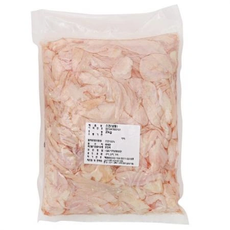 다우린 무양념 닭 스킨 2kg 껍질 껍데기 가죽 구이 꼬치 튀김 안주 간식