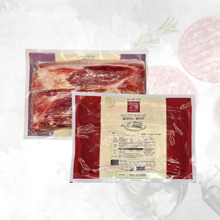 오뗄 베이컨 슬라이스 1kg 냉동 베이커리 토핑