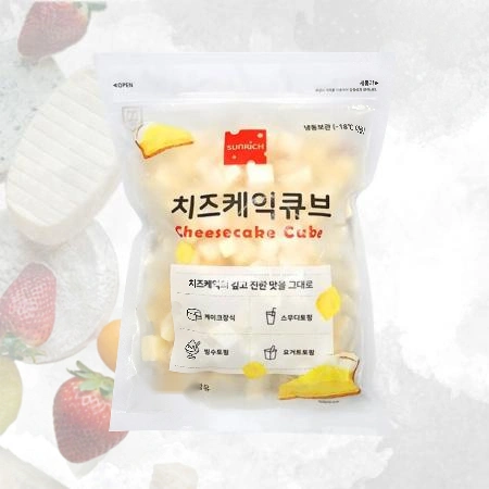 [무료배송] 썬리취 치즈케익큐브 1kg 냉동 빙수토핑 크림치즈