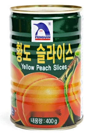 [펭귄] 황도 슬라이스 400g*24개