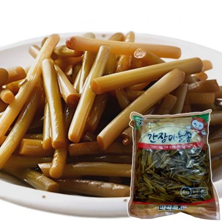 [반찬단지] 간장마늘쫑 4kg [ 업소용 대용량 마늘쫑지 마늘쫑 ]