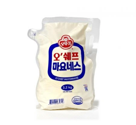 오뚜기 오쉐프 마요네즈 스탠딩 파우치 3.2kg 마요네스 업소용 대용량